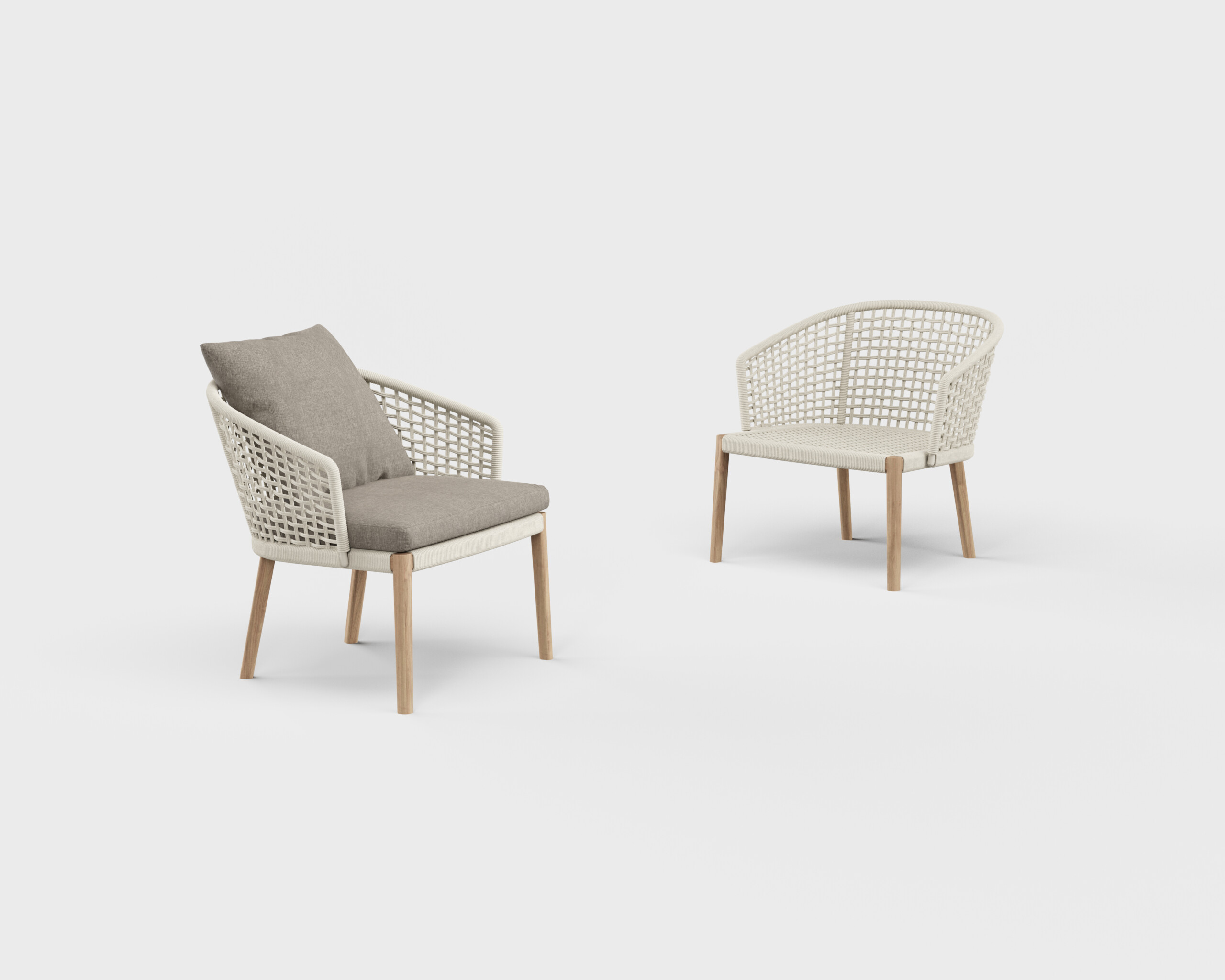 Tribeca Lounge Chair Teak Leg