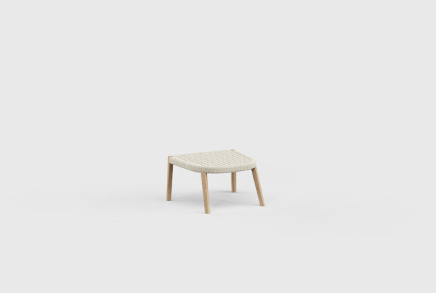 Tribeca Ottoman Teak Leg
