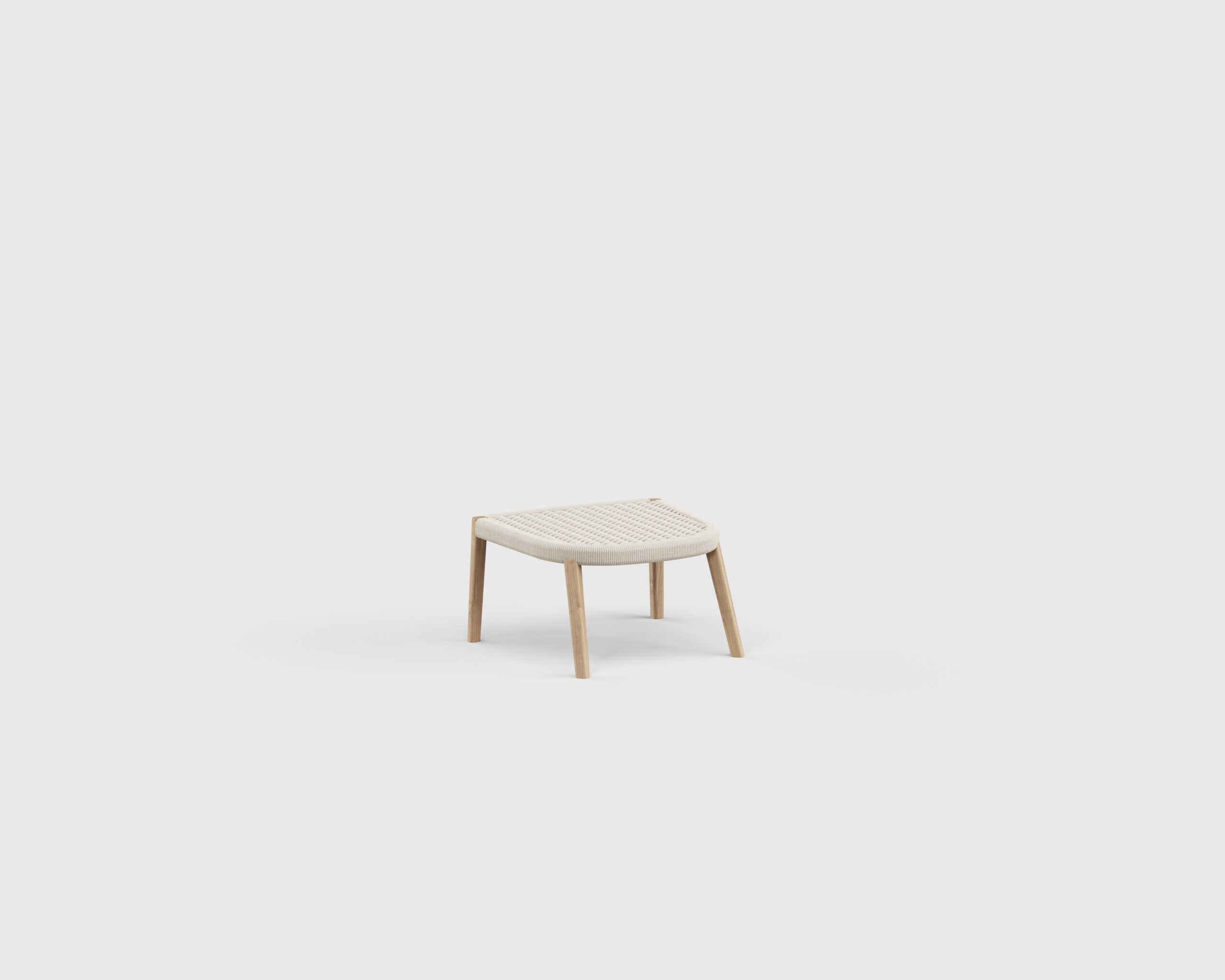 Tribeca Ottoman Teak Leg
